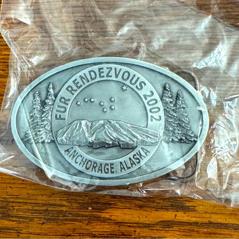 Anchorage Alaska Fur Rendezvous belt buckle